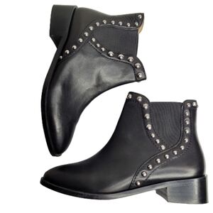 Zara Black Studded Booties